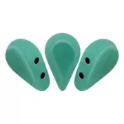 Glass beads Amos® by Puca® 5x8 mm Green Turquoise x10g