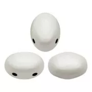 Glass beads Samos® by Puca® 5x7mm Opaque White x10g
