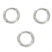 4x0.75 mm 925 Sterling Silver closed Jump rings x10|raw }}