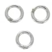 3x0.55 mm 925 Sterling Silver closed Jump rings x10