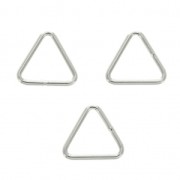 7.6x7.6x0.75 mm 925 Sterling Silver closed triangle Jump rings x5|raw }}