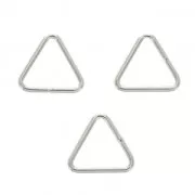 7.6x7.6x0.75 mm 925 Sterling Silver closed triangle Jump rings x5