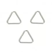 5x5x0.65 mm 925 Sterling Silver closed triangle Jump rings x10