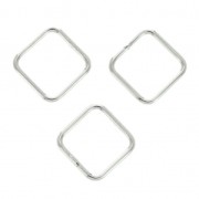 8x0.8 mm 925 Sterling Silver closed square Jump rings x5|raw }}
