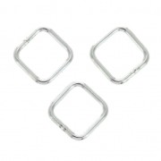 6x0.75 mm 925 Sterling Silver closed square Jump rings x5