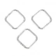6x0.75 mm 925 Sterling Silver closed square Jump rings x5