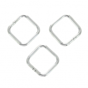 6x0.75 mm 925 Sterling Silver closed square Jump rings x5
