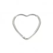 10 mm 925 Sterling Silver Closed heart-shaped ring x1