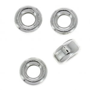 925 Sterling Silver spacer beads rondelles 3.2x1.6 mm x4