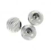 925 Sterling Silver Stoppers Beads 4 mm with a hole of 0.5 mm x2