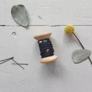 Viscose sewing piping Atelier Brunette 10 mm Shine Night x1m