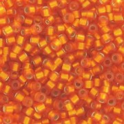 Miyuki Delica 11/0 DB0681 - Dyed Semi Matte Silver Lined Orange|raw }}
