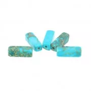 Beads Régalite tube beads 13x4.5 mm Turquoise x5