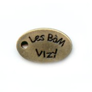 Personalizable charm 15x10mm bronze tone x1000