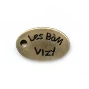 Personalizable charm 15x10mm bronze tone x1000