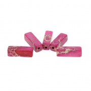 Beads Régalite tube beads 13x4.5 mm Fuchsia x5
