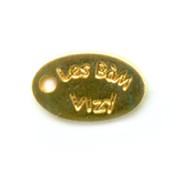 Personalizable charm 15x10mm gold colored x1000|raw }}