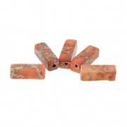 Beads Régalite tube beads 13x4.5 mm Orange x5|raw }}