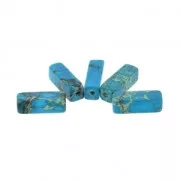 Beads Régalite tube beads 13x4.5 mm Bleu x5