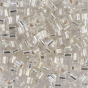 Cubes Miyuki 3mm SB3-1- Crystal Silver Lined x10g