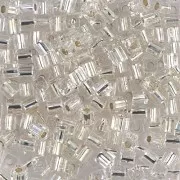 Cubes Miyuki 3mm SB3-1- Crystal Silver Lined x10g