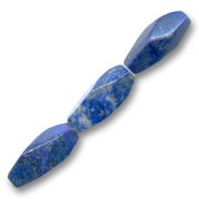 Beads Faceted Lapis Lazuli 12x6mm x4|raw }}