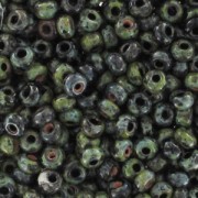 Preciosa Seed beads 9/0 2.5 mm - Jet Travertine x20g|raw }}