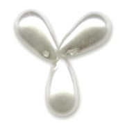 Pearly drops 6x10mm White x20