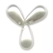 Pearly drops 6x10mm White x20