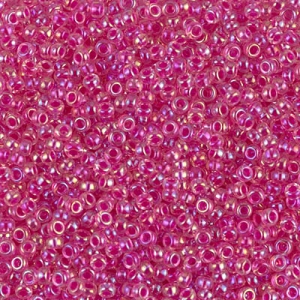 Miyuki Seed beads 15/0 355 - Crystal AB Hot Pink Lined