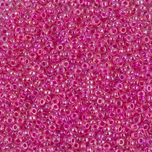Miyuki Seed beads 15/0 355 - Crystal AB Hot Pink Lined