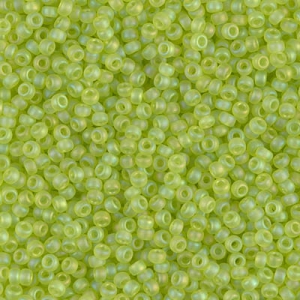 Miyuki Seed beads 15/0 143FR - Tr Chartreuse Mat AB