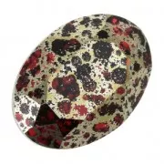 PureCrystal 4120 Oval Fancy Stone 18x13mm Scarlet Gold Patina x1