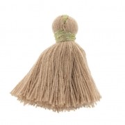 Imitation cotton tassel 40 mm Powder Pink / Gold x5|raw }}