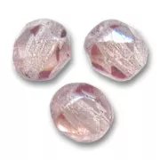 Fire Polished faceted round beads 4mm Crystal Light Amethyst x50