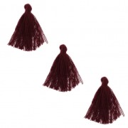 Imitation cotton pompoms 26-30 mm Burgundy x10