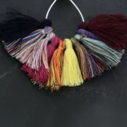 Imitation cotton tassels 26-30 mm Yellow x10