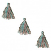 Imitation cotton tassels 26-30 mm Multicolored/Green/Pink  x10|raw }}