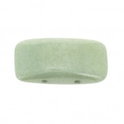 Czech Glass beads Carrier Bead 2 holes 11 x 22 mm Opaque Luster Green x 6|raw }}