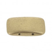 Czech Glass beads Carrier Bead 2 holes 11 x 22 mm Gold Mat x 6|raw }}