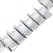 Czech Glass beads Carrier Bead 2 holes 11 x 22 mm  Labrador x6