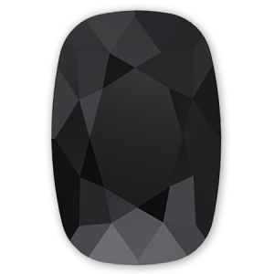 PureCrystal 4568 Cushion Fancy Stone 8 x 6 mm Jet x1