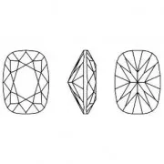 PureCrystal 4568 Cushion Fancy Stone 8 x 6 mm Jet x1