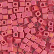 Cubes Miyuki 4mm SB4-407FR - Op Vermillon Red Mat AB x10g|raw }}