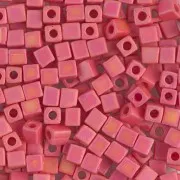 Cubes Miyuki 4mm SB4-407FR - Op Vermillon Red Mat AB x10g