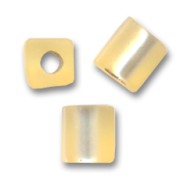 Cubes Miyuki 4mm SB4-3F - Gold Silver Lined Mat x10g|raw }}