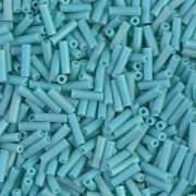 Miyuki Bugles 6mm BGL-412FR - Mat Opaque Turquoise Green AB x10g|raw }}