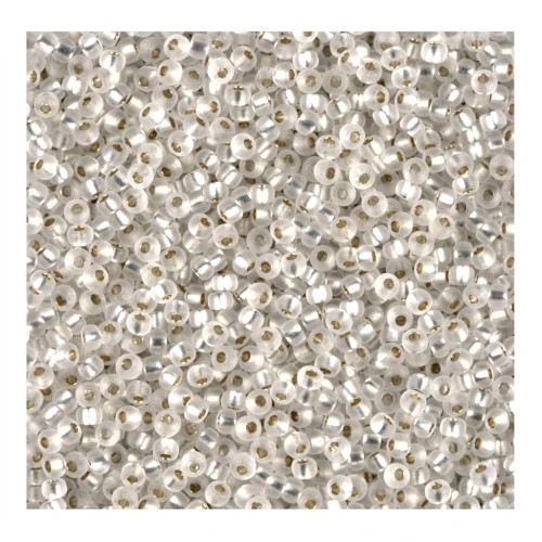 Miyuki Seed beads 11/0 1F - Crystal Silver Lined Mat