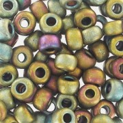 Miyuki Seed beads 8/0 2035 - Metallic Khaki Iris Mat|raw }}