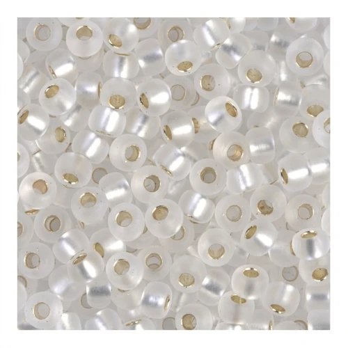 Miyuki Seed beads 8/0 1F - Crystal Silver Lined Mat